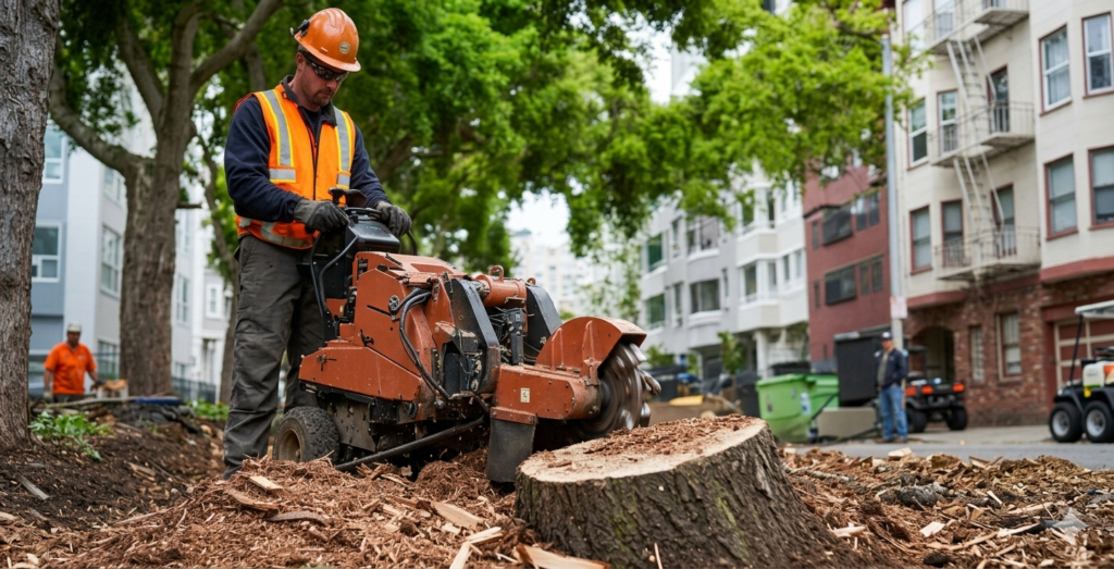 Professional stump grinding service